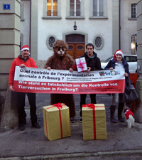 18. Dezember 2013 - Petitionsuebergabe an den Grossen Rat von Freiburg